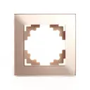 Рамка для розеток и выключателей Stekker Катрин GFR00-7001-02 1 пост цвет шампань
