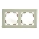 Рамка для розеток и выключателей Stekker Катрин 2 поста цвет дымчатый