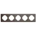 Рамка для розеток и выключателей Stekker Катрин Катрин 5 постов цвет шоколад 39821