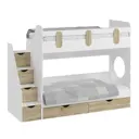 Кровать двухъярусная Династия kids Фортуна 90x200 см ЛДСП цвет белый