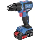 Дрель-шуруповерт аккумуляторная ударная бесщеточная DongCheng DCJZ2040i13, 20 В Li-Ion 2x2 Ач