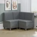 Диван кухонный Трия Каир 115 x 83 x 64 см цвет велюр camaro 18 (серый)