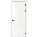 Дверь межкомнатная глухая Рица 70x220 см ПЭТ цвет белый с замком и петлями