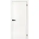 Дверь межкомнатная глухая Рица 70x210 см ПЭТ цвет белый с замком и петлями