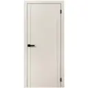 Дверь межкомнатная глухая Рица 80x200 см ПЭТ цвет мускат с замком и петлями