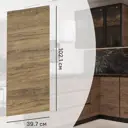 Фасад кухонного шкафа Токио 39.7x102.1 см DELINIA ID ЛДСП цвет темное дерево