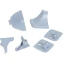 Заглушки для плинтуса ПВХ цвет алюминий 6 шт