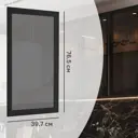 Фасад-витрина кухонного шкафа Вельск 39.7x76.5 см DELINIA ID стекло цвет черный