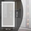 Фасад-витрина кухонного шкафа Вельск 39.7x102.1 см KONSENSA стекло цвет белый