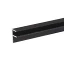 Угловой профиль F-образный 60x1.8 см для стеновой панели 6 мм алюминий цвет чёрный