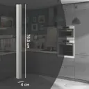 Угол для кухонного шкафа Аша грей 4x76.5 см Delinia ID ЛДСП цвет светло-серый