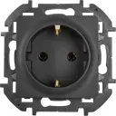 Розетка с заземлением - Lexman Lilian - со шторками 16А 250В винтовые зажимы - антрацит