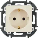 Розетка с заземлением - Lexman Lilian - со шторками 16А 250В винтовые зажимы - слоновая кость