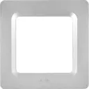 Рамка для розеток и выключателей Lexman Lilian Modern 1 пост цвет алюминий