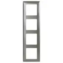 Рамка для розеток и выключателей Lexman Lilian Classic 4 поста цвет титан