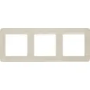Рамка для розеток и выключателей Lexman Lilian Modern 3 поста цвет слоновая кость