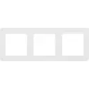 Рамка для розеток и выключателей Lexman Lilian Modern 3 поста цвет белый