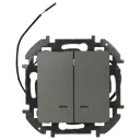 Выключатель двухклавишный с подсветкой/индикацией - Lexman Lilian - 10А 250В безвинтовые зажимы - титан