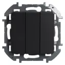 Выключатель трёхклавишный - Lexman Lilian - 20А 250В винтовые зажимы - антрацит