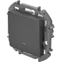 Выключатель одноклавишный с подсветкой/индикацией - Lexman Lilian - 10А 250В безвинтовые зажимы - антрацит