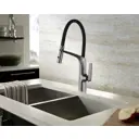 Смеситель для кухни Vincea VKF-115GM гибкий излив 20.5 см цвет вороненая сталь