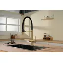 Смеситель для кухни Vincea VKF-120BG гибкий излив 19 см цвет брашированное золото