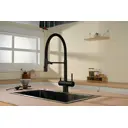 Смеситель для кухни Vincea VKF-120MB гибкий излив 19 см цвет черный матовый