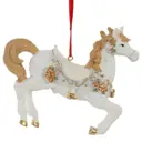 Елочная игрушка Лошадка 821019 9.5 см белый