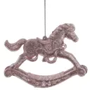 Елочная игрушка Лошадка 822795 7 см розовый