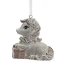 Елочная игрушка Лошадка 826254 6.5 см белый