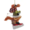 Елочная игрушка Лошадь 824676 13 см желтый/золотой