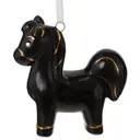 Елочная игрушка Лошадка 823749 8 см черный