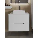 Тумба под раковину подвесная Topline FLIPTUS70W-4405W 70см с раковиной цвет Белый матовый