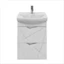 Тумба с раковиной RUVANN YUTON 50 раковина Клермонт 50 в ванную подвесная цвет белый