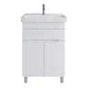 Тумба с раковиной RUVANN NIKA 50 раковина Фест 50 в ванную напольная цвет белый