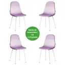 Комплект кухонных стульев 4 шт Tetchair Breeze 44x86x53 см велюр цвет сиреневый