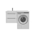 Тумба в ванную Ruvann DUET 50 подвесная цвет белый