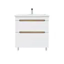 Тумба в ванную Ruvann Aqvi 80 напольная цвет дуб вотан, белый