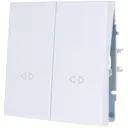 Переключатель промежуточный встраиваемый Lezard Zima 2 клавиши цвет белый