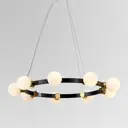 Люстра подвесная Imperiumloft Flamb Impr_140690-26 8 ламп 12 м² цвет белый/черный/золотой