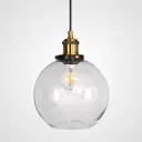 Светильник подвесной Imperiumloft Loft clear glass sphere cloche Impr_191634-22 1 ламп 2 м² цвет белый, прозрачный, бронзовый