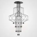 Светильник подвесной Imperiumloft Vibia wireflow Impr_75394-22 43 ламп 45 м² цвет черный