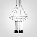 Светильник подвесной Imperiumloft Vibia wireflow Impr_84532-22 6 ламп 10 м² цвет белый/черный