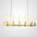 Люстра на штанге Imperiumloft Rh canelle linear chandelier 12 modern brass Impr_84598-22 12 ламп 36 м² цвет прозрачный, латунь