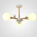 Люстра на штанге Imperiumloft Finch Impr_140682-26 3 лампы 9 м² цвет белый/орех