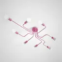 Люстра потолочная Imperiumloft Scheme Impr_102025-26 8 ламп 24 м² цвет розовый