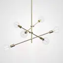 Люстра на штанге Imperiumloft Lf studio cliff 84669-22 6 ламп 17 м² цвет хром/прозрачный