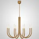 Люстра на штанге Imperiumloft Laura 193441-23 6 ламп 12 м² цвет белый, латунь