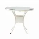 Садовый стол Aiko Deco 90x90x75 см искусственный ротанг слоновая кость