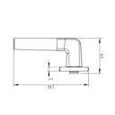 Дверная ручка на розетке KREAFORTA Акация без запирания цвет бронза